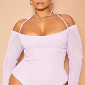 PrettyLittleThing Purple Bodysuit Top